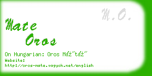 mate oros business card